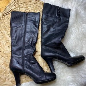 Sofft leather heeled riding boots 9M